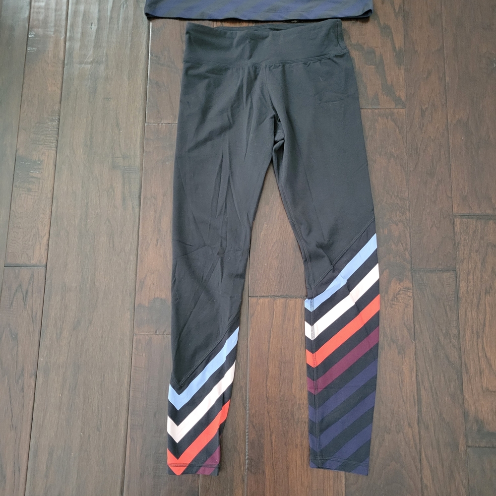 Tory Sport Navy and Black Striped Top - Picture 2 of 5